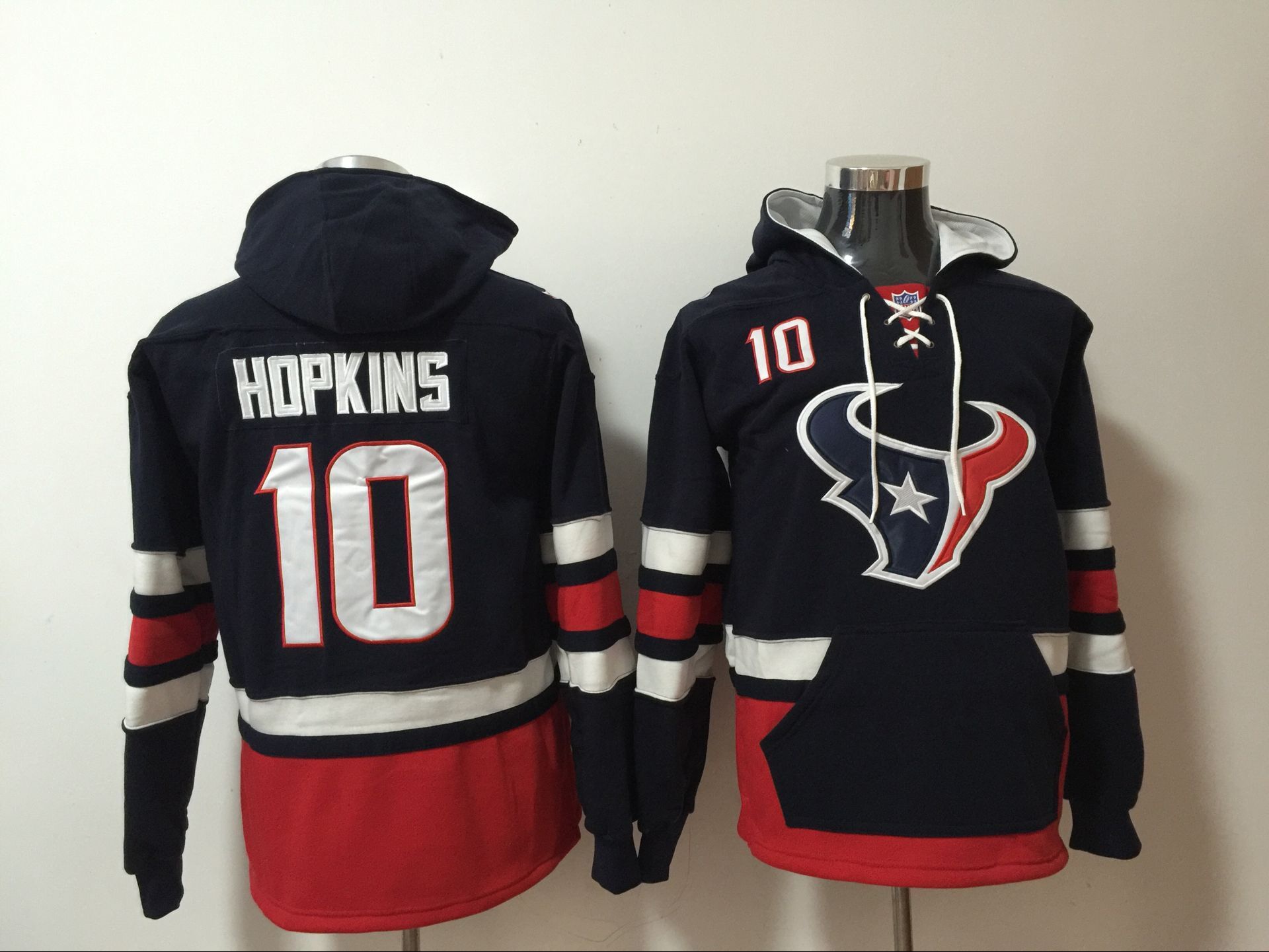 Men NFL Nike Houston Texans #10 Hopkins blue Sweatshirts